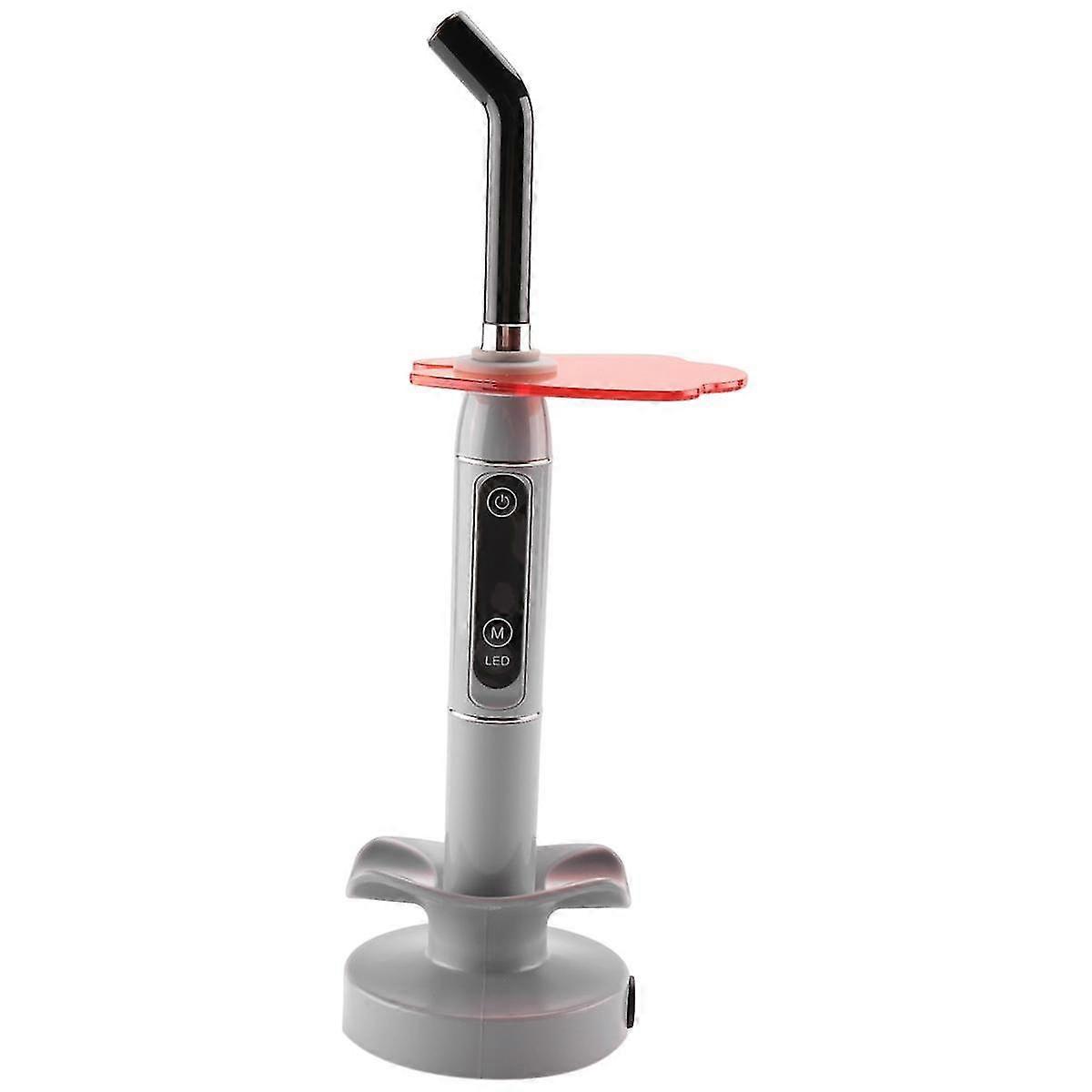 Dental Wireless Led Curing Light Blue Cordless Cure Light Lamp Curing Machine Adjustable Working Time Grey Eu Plug