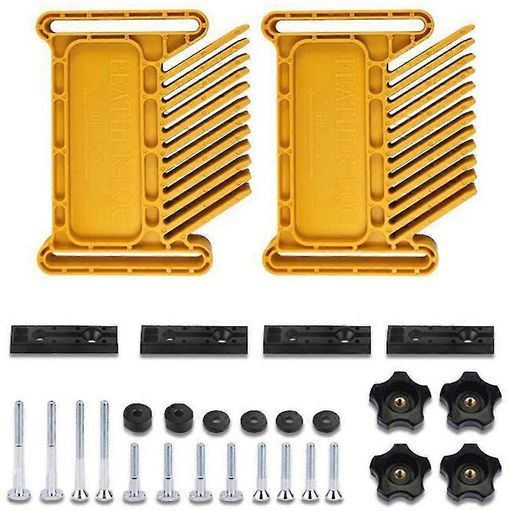 2pcs Featherboard Woodworking Feather Board Set Router Saws Aid Tool Kits With T-slots, Miter Slots
