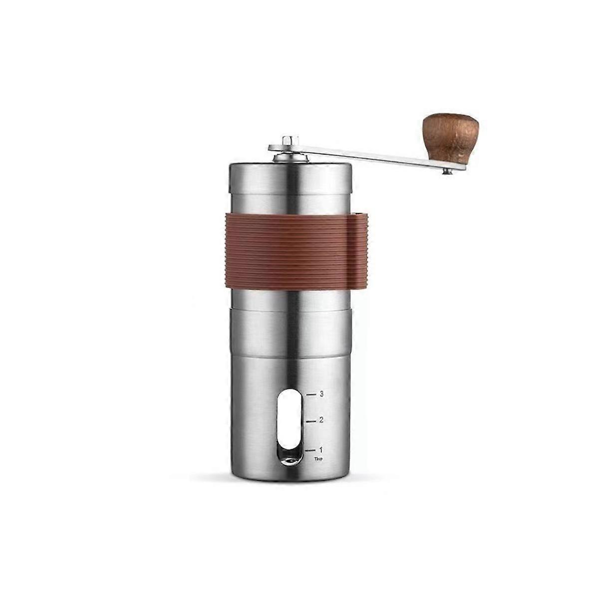 Manual Coffee Grinder Portable Hand Coffee Bean Grinder with Scale Visualization Office Traveling E