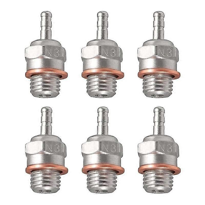 6Pcs Glow Plug N3 Hot Spark Nitro Engine Parts Replace OS 8 for 1/8 1/10 RC Car Truck p20241126648