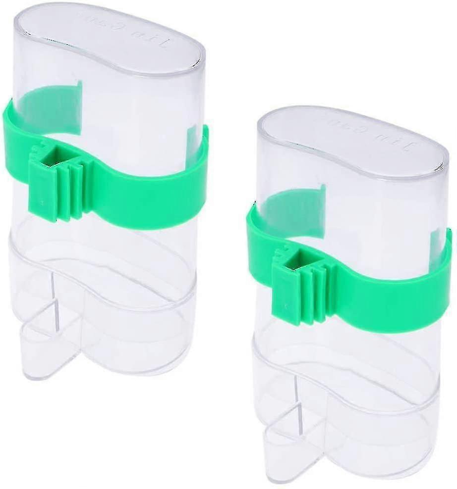 Set Of 2 Transparent Automatic Bird Water Dispenser