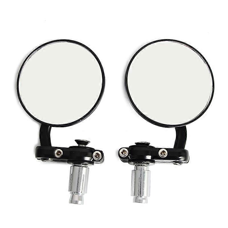 2Pcs/Pair Motorcycle Handlebar Mirrors 22mm Black Handlebars 7/8" Motorcycle Mirrors for Cafe Racer