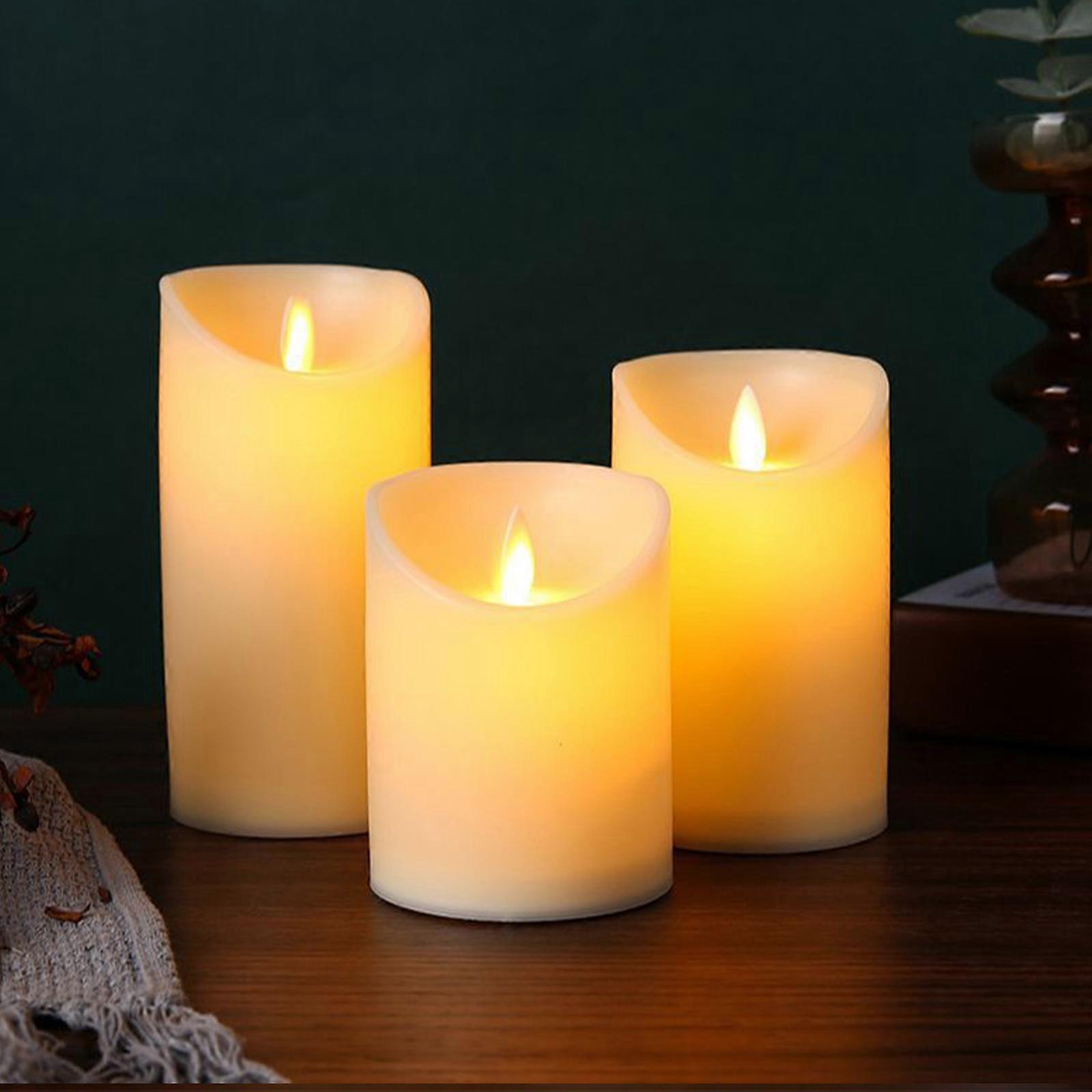 GenSwin Candele Coniche Avorio Senza Fiamma Tremolanti con Telecomando