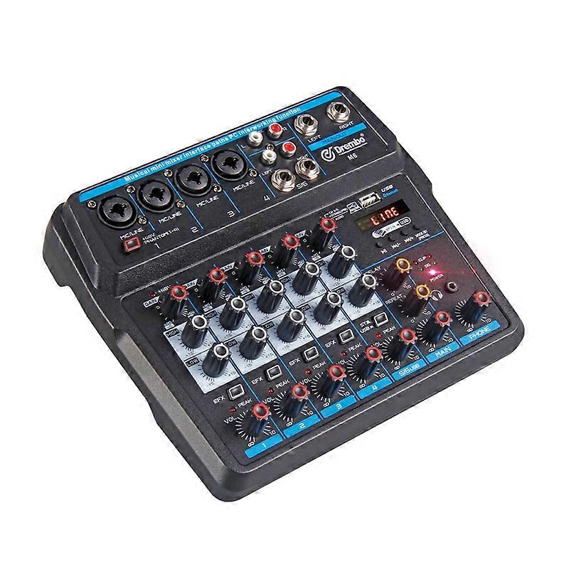 Mixer DJ Console With Sound Card Bluetooth For PC Recording Karaoke Mic Instrument Mixing  Interface Audio Components