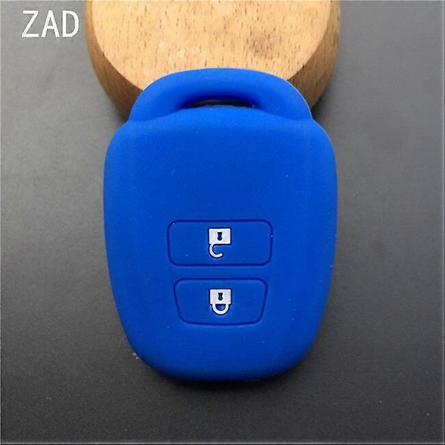 ZAD silicone car key cover case Shell protector For Toyota Yaris Corolla Highlander Crown 2 buttons smart key set fob Key Blanks