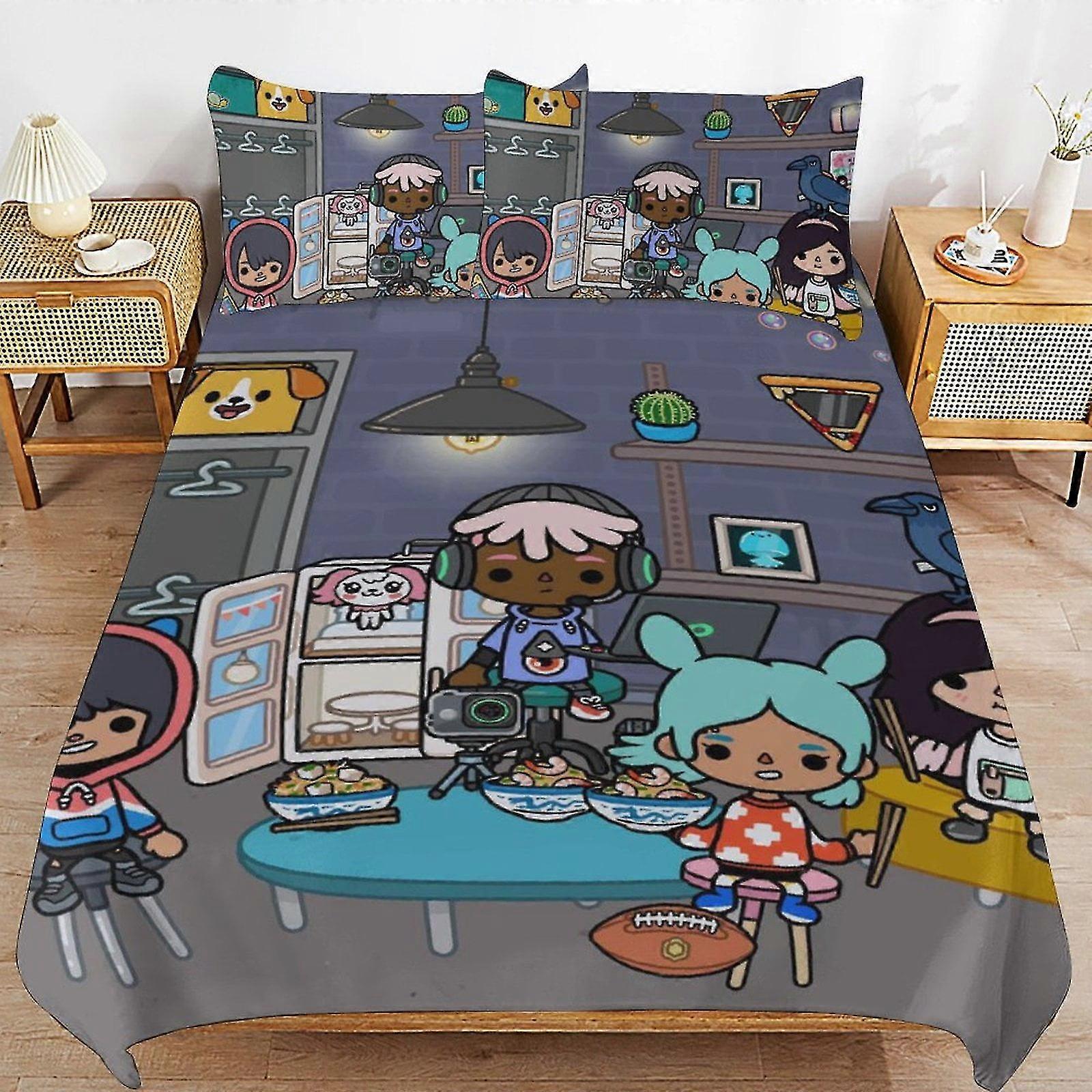 b2302 ملاءات سرير طقم لحاف توكا لايف وورلد وورلد 3 قطع 1 غطاء لحاف و 2 غطاء وسادة ملاءات سرير gb2302