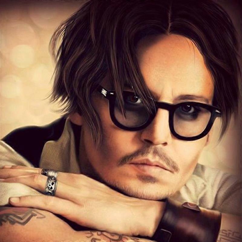 Fashion Johnny Depp Style Round Sunglasses Men Clear Tinted Lens