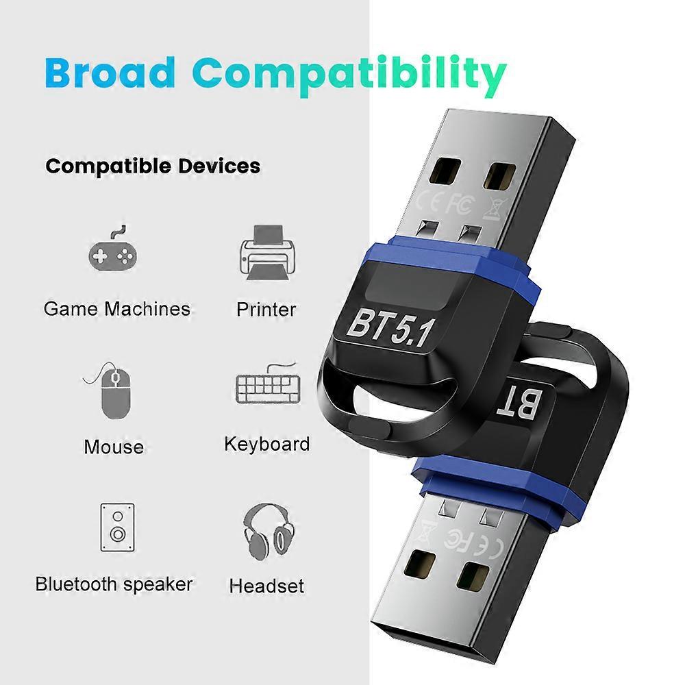 Wireless USB bluetooth 5.1 Adapter for Computer bluetooth Dongle USB bluetooth PC Adapter bluetooth Receiver Transmitter