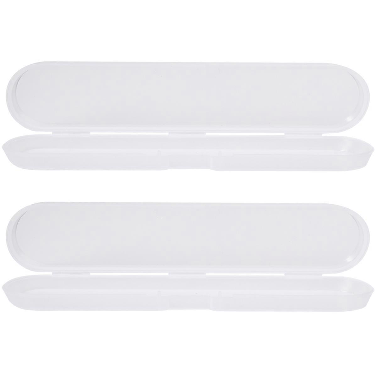 2pcs Thermometer Box Small Plastic Temperature Measurement Tool Box Digital Thermometer Storage Box (14.5x3x1.5cm)