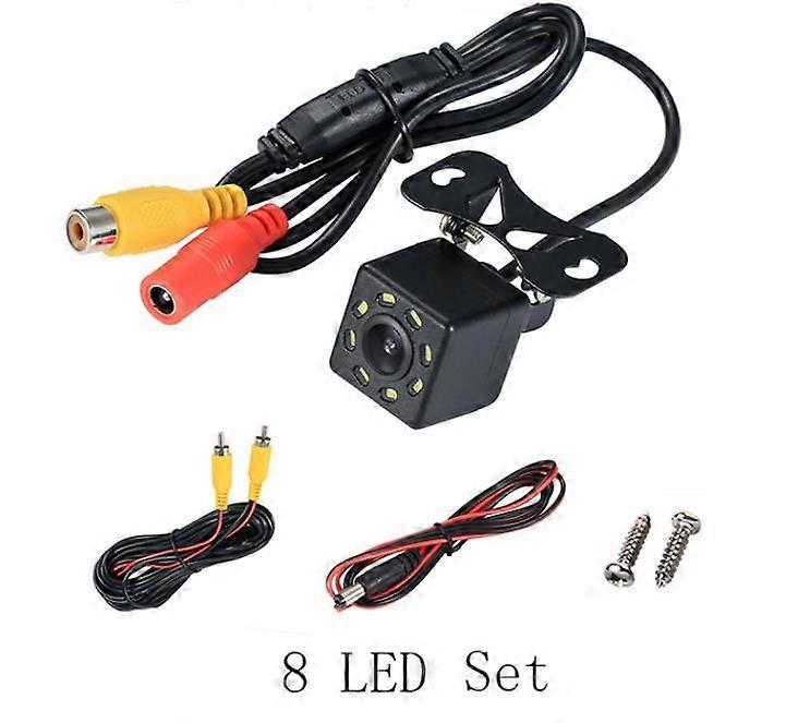 NEW Car Rear View Camera HD Rear View Video Vehicle Camera Backup Reverse Camera 8 LED Night Vision Parking Camera Wide Angle