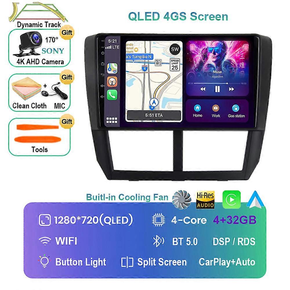 Android 13 Car Radio For Subaru Forester 3 SH 2007 - 2013 Multimedia Stereo Video Player Carplay Auto 4G WIFI GPS Navigation BT