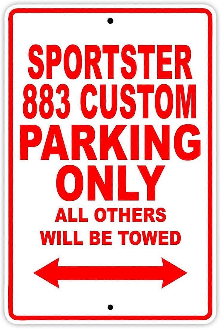 Sportster 883 وقوف السيارات المخصصة فقط سيتم سحب جميع الآخرين دراجة نارية الجدة المرآب الألومنيوم 8 "x12" لوحة تسجيل
