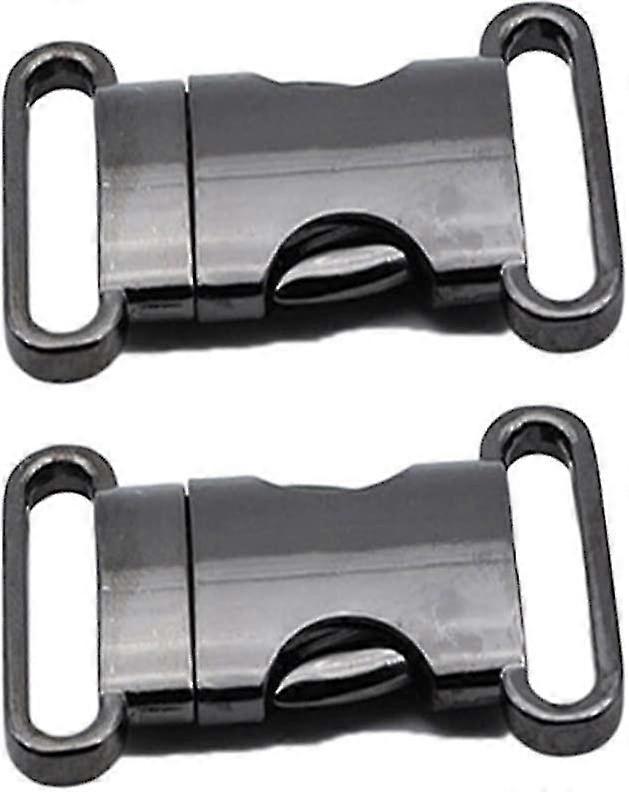 2pcs Metal Side Release Buckles Adjustable Quick Release Clips Diy Craft Accessories(light Black)