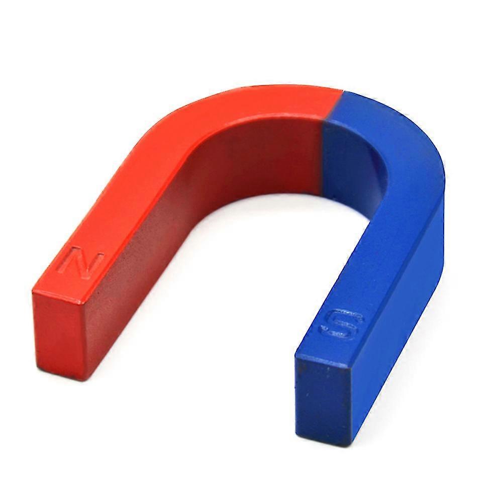 Blue Physics Experiment Pole Shaped Horseshoe Magnet