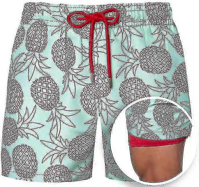 Menns badebukser med kompresjonsforing