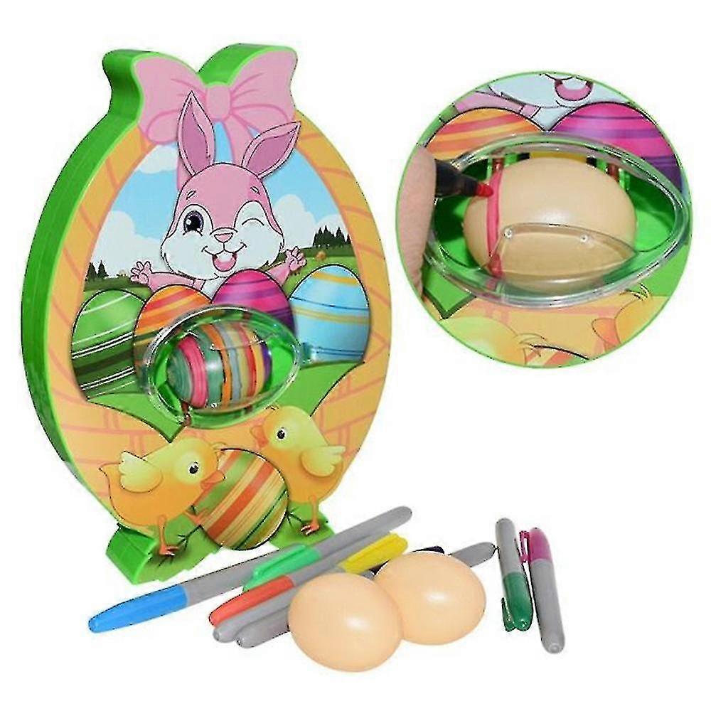 Electric Cute Easter Egg Painting Maging Diy Decorating Spinner Machine With 8 Pens