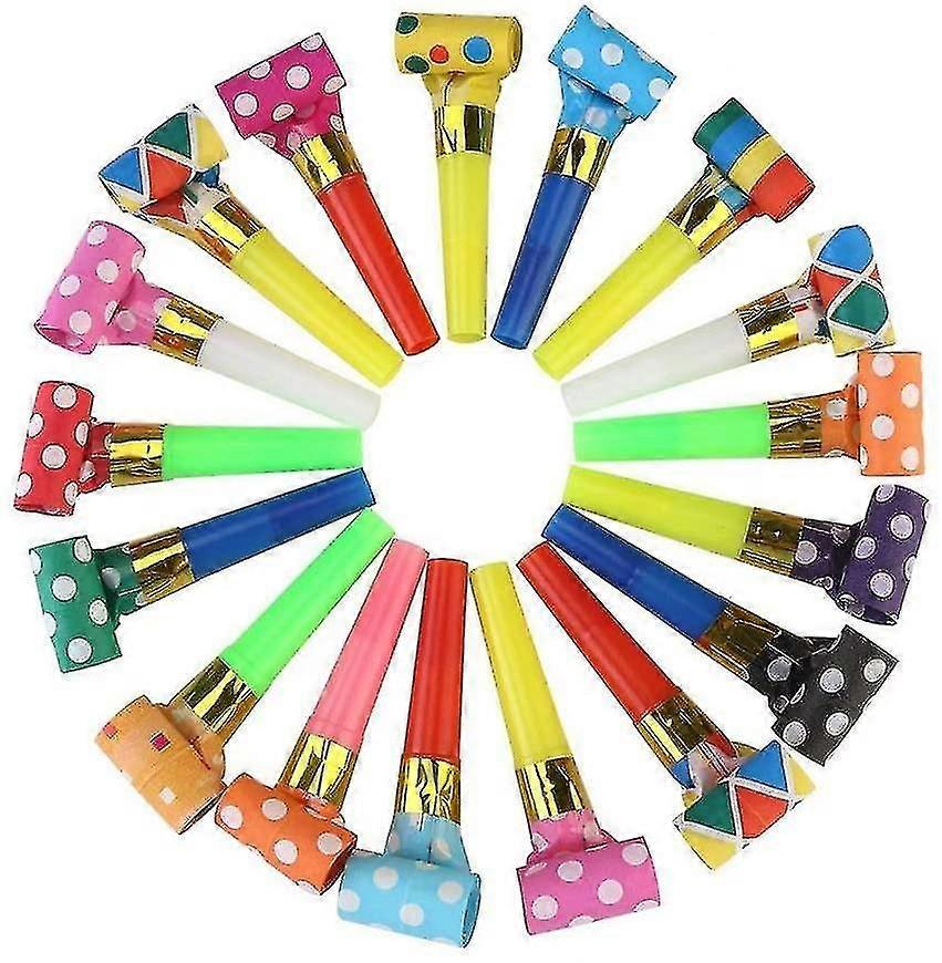 100 Pcs Party Blower, Colorful Birthday Noisemakers Birthday Blow Horns Party Horns Party Whistles New Years Party Noisemakers Party Blowouts Whistles