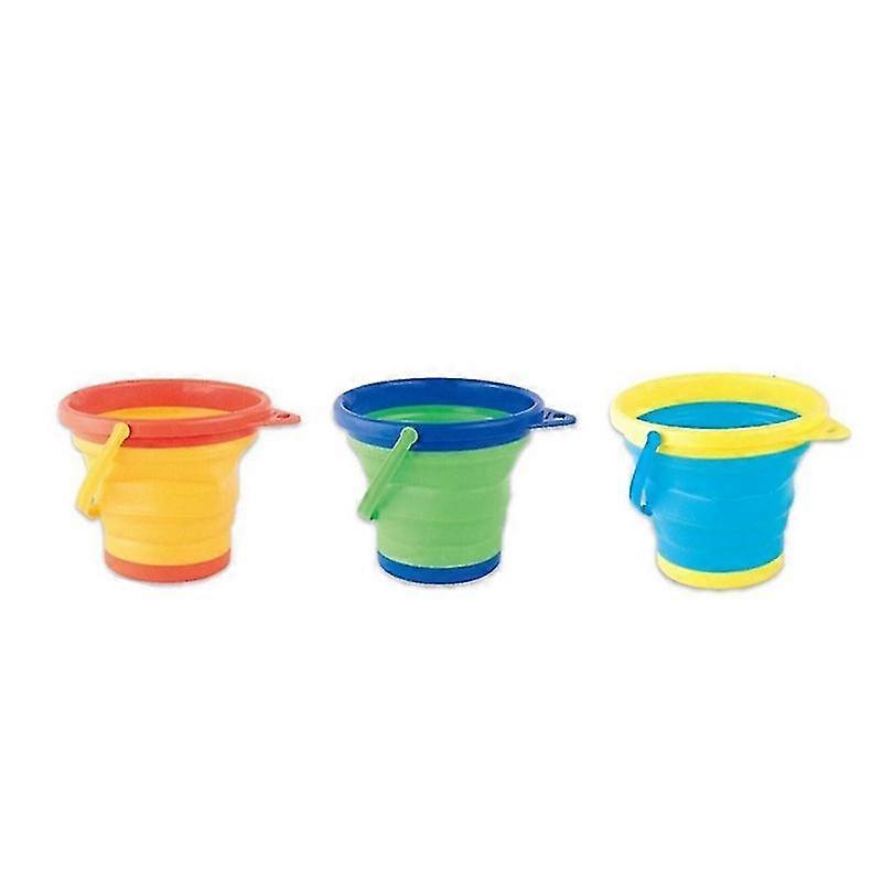 3 Pcs Foldable Bucket,Children's Sand Bucket Set,Collapsible Bucket,Multi- Beach,Sand Bucket,for Be