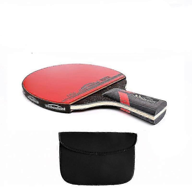 6 Star 1 Short Professional Table Tennis Rackets Double Face Pimples Case