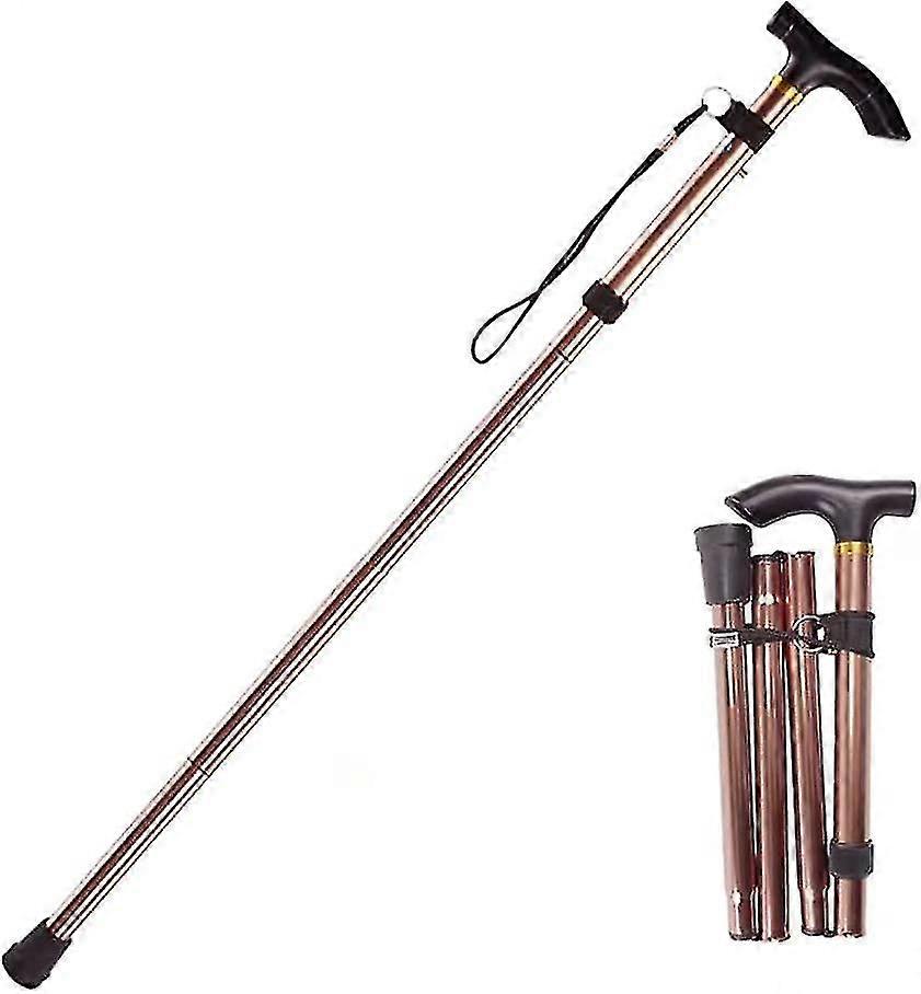Folding Cane, Adjustable, weight Aluminum Offset Cane Collapsible Cane, Very Suitable