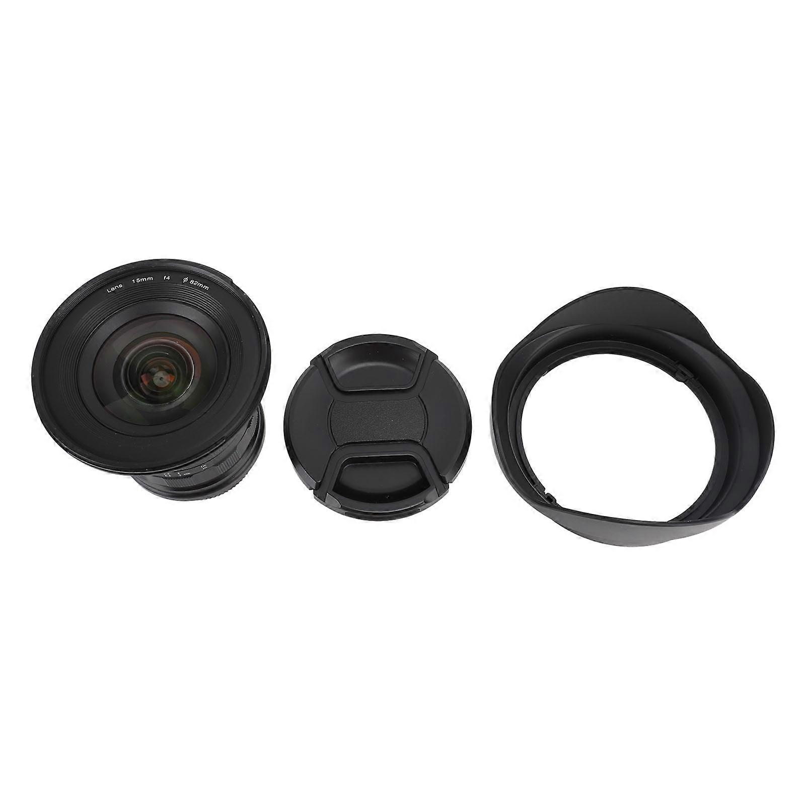15mm F/4 Ultra Wide Angle Lens Manual Focus Full Frame Wide Angle Macro Lens for Nikon D7200 D5600 D5500 D5300 Digital SLR Camera