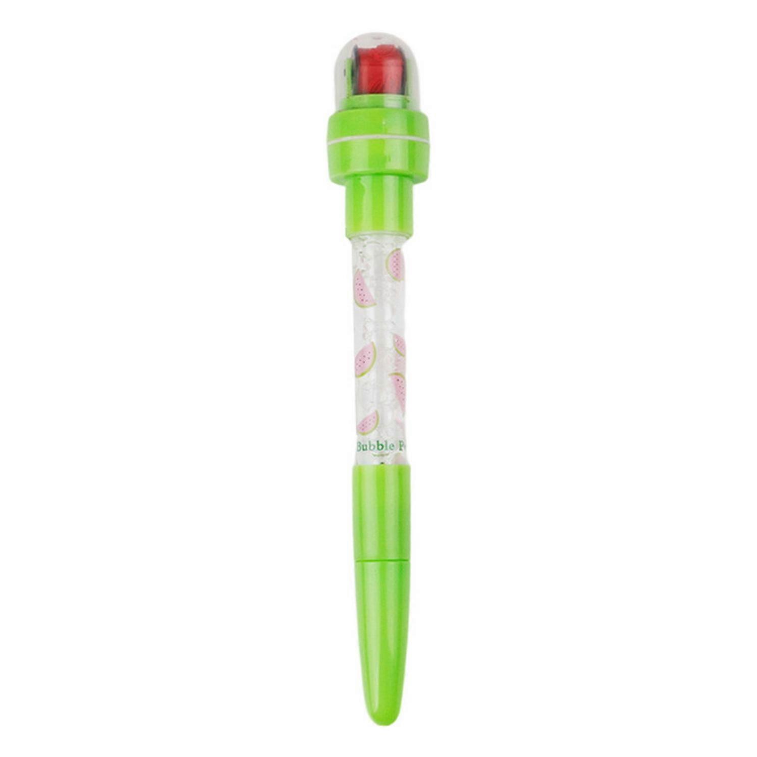 Gel Pen 4 in 1 Multi-functional Bubble Maker Roller Stamper Stationery Cartoon Fruit Pattern Plastic
