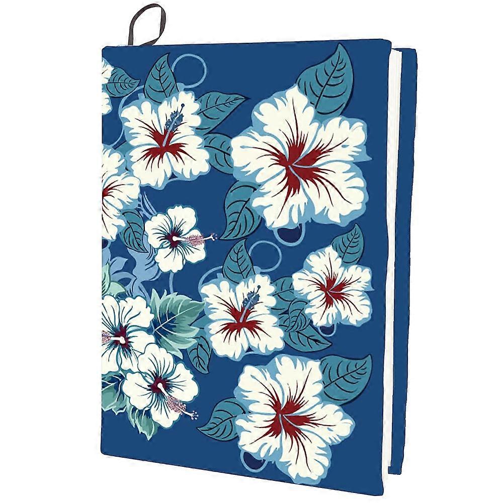 Polyester Book Covers Elastic Notebook Wraps Rectangle Flower 400x250mm