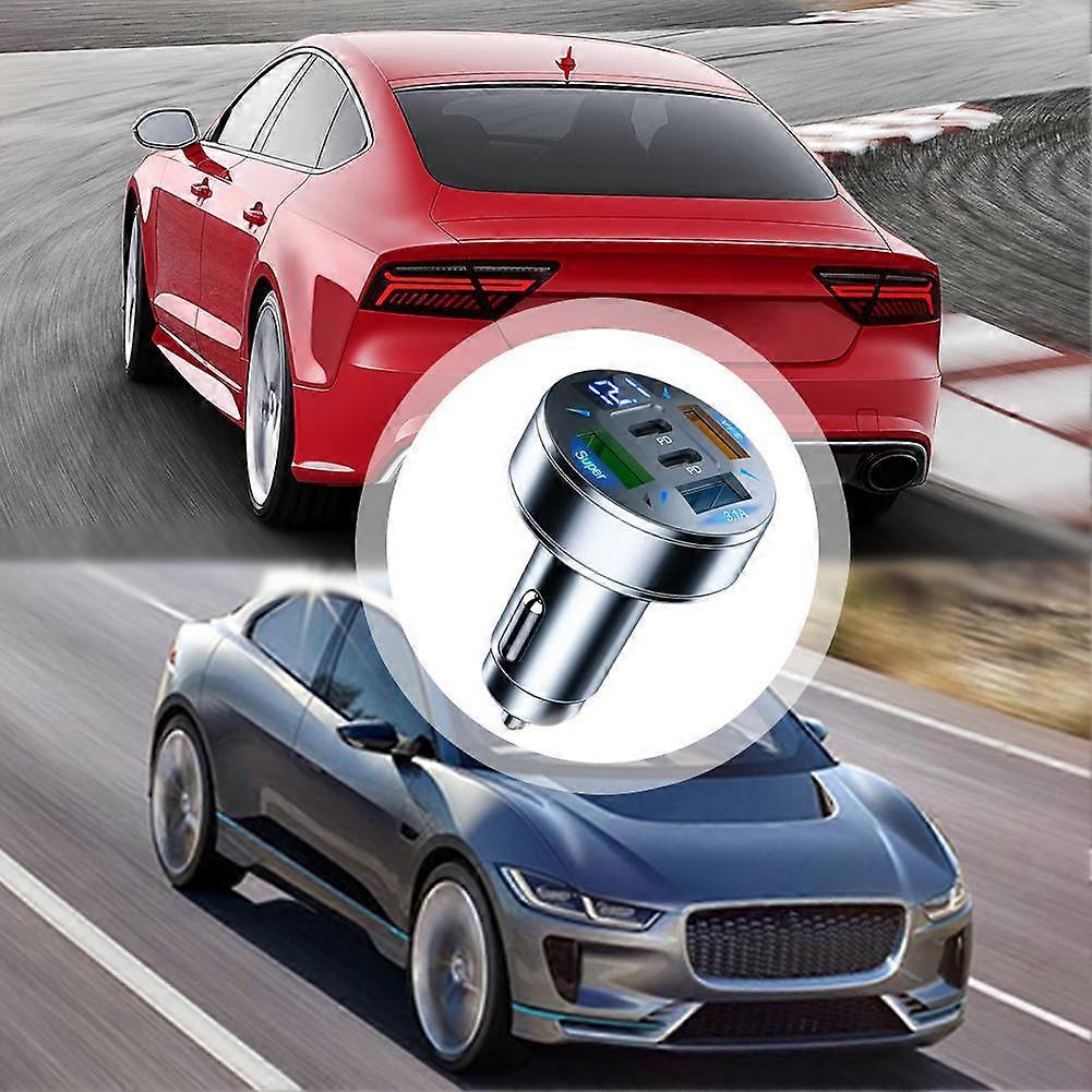 40W 5 Havens Autolader Snel Opladen PD QC 3.0 USB C Auto Telefoon Oplader Adapter