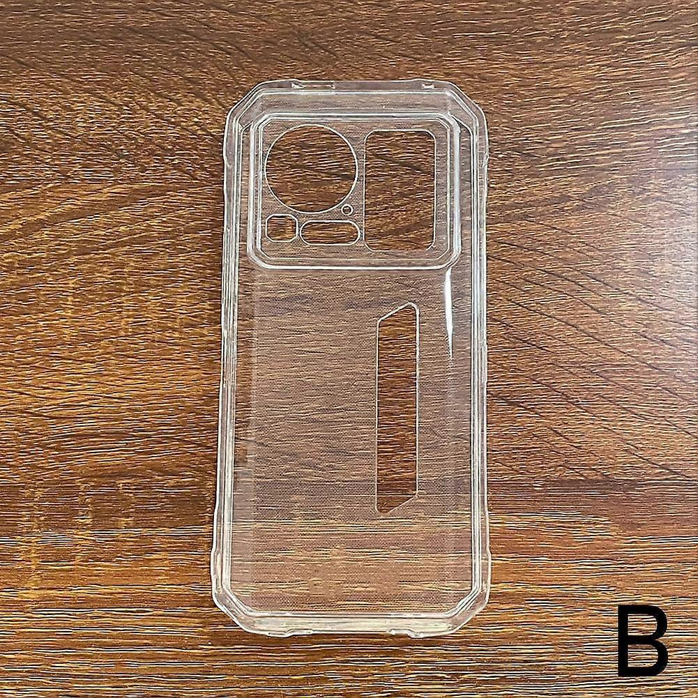 Para Hotwav Hyper 7 Pro Capa de Telefone de Plástico Transparente / Capa Preta