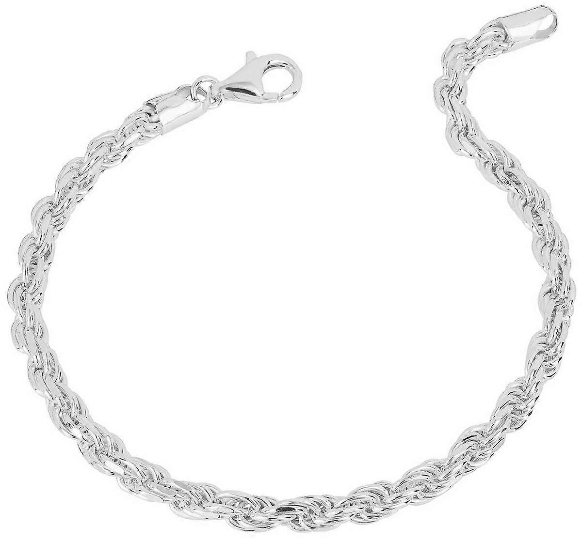 Beginnings Diamond Cut Rope Chain Bracelet - Silver