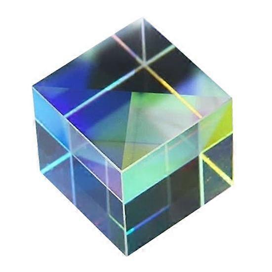 Prism Cube Sun Catcher Optical Color Dispersion Cube Portable Faux White Crystal Cube Prism