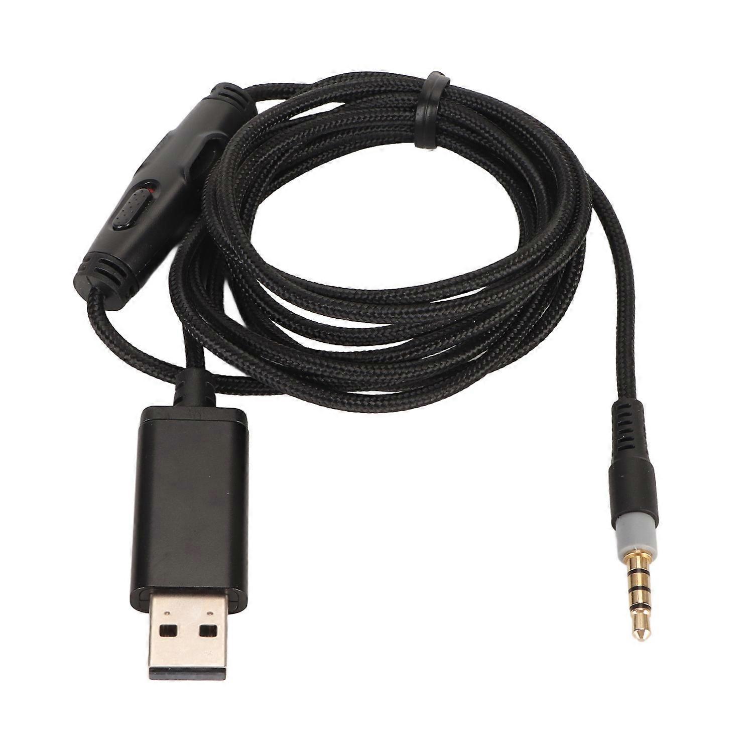 3.5mm to USB Replacement Headphone Cable with Button Control Replacement Cord for Cloud MIX Cloud Al