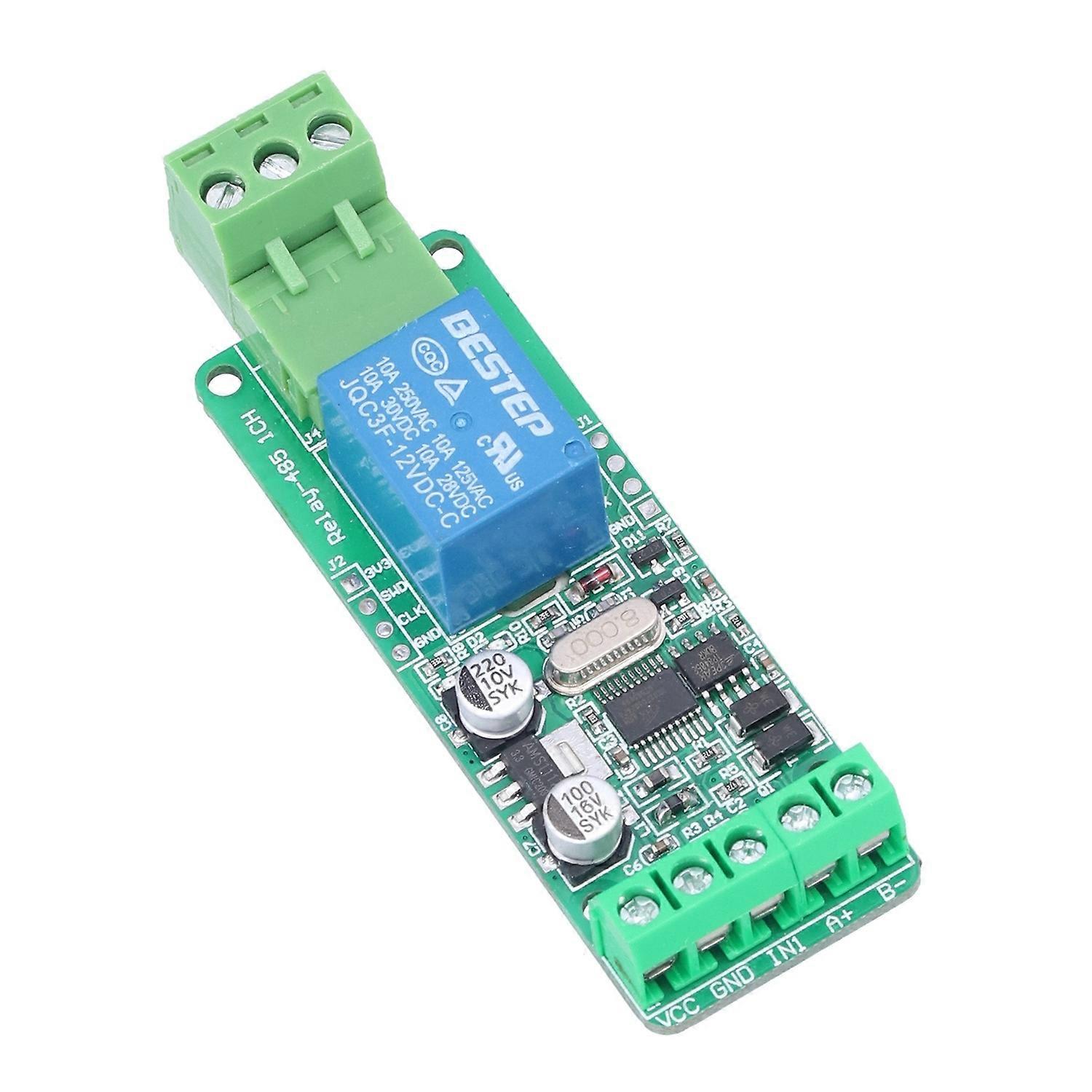 Relay Module Control Switch Board 1 Channel Input Output RS485 TTL Communication 12V