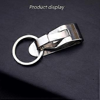 10-Pack Retro Silver Belt Keyring U-Hook Clips – Antique Alloy, For Keychains & Wallets