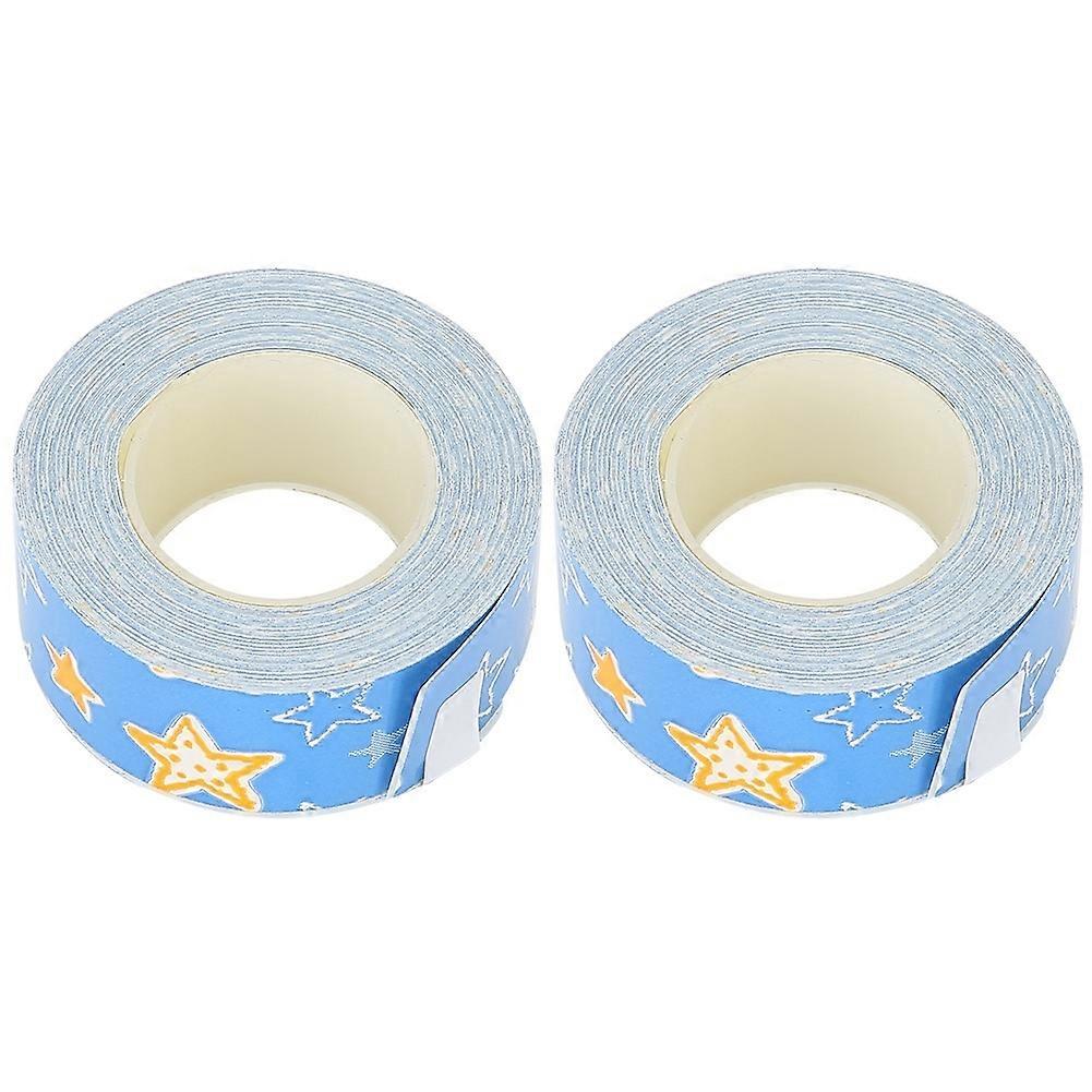 2Pcs Print Label Tape Cute Ribbon Thermal Paper for KINGJIM/TEPRA LR5C Labeler