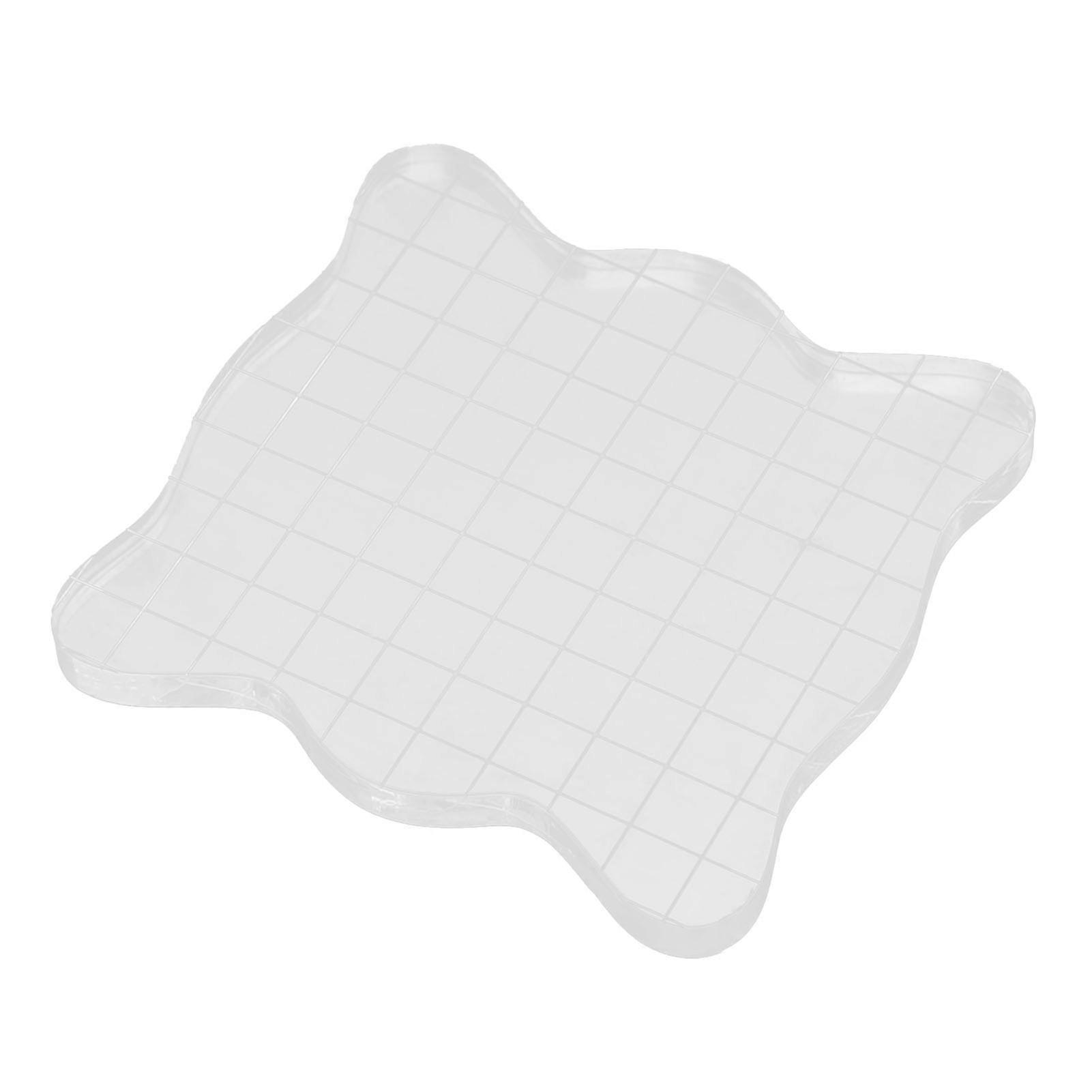 Acrylic Block for Stamp Craft Easy Handle Square Shape Clear Fun Pad(5 x 5cm)