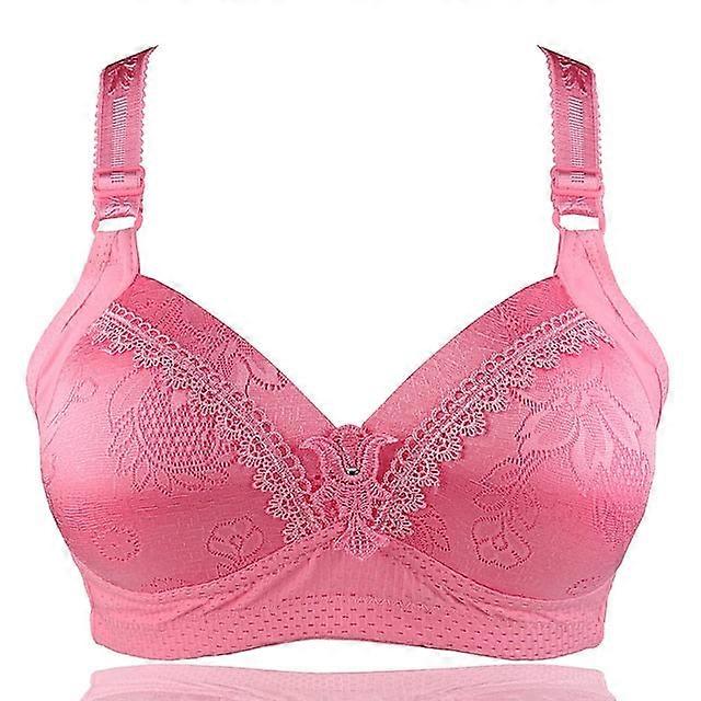 Women's Wireless Bras Full Coverage Pure Color Hook & Eye Cotton 1pc Plus Size
