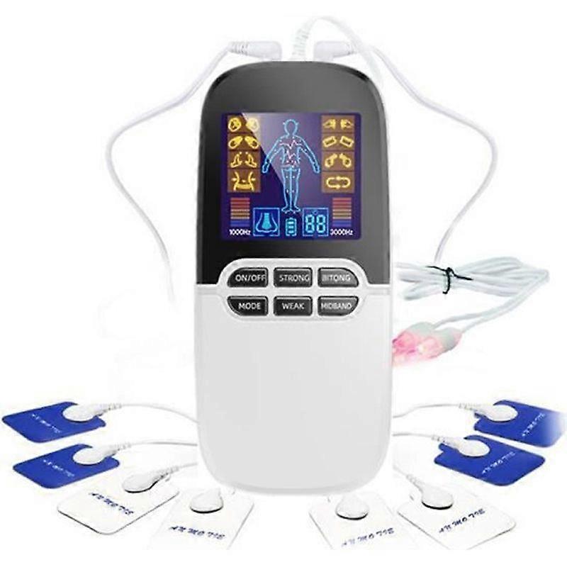 Leytn Tens Muscle Stimulator for Pain Relief with 8 Reusable Electrodes