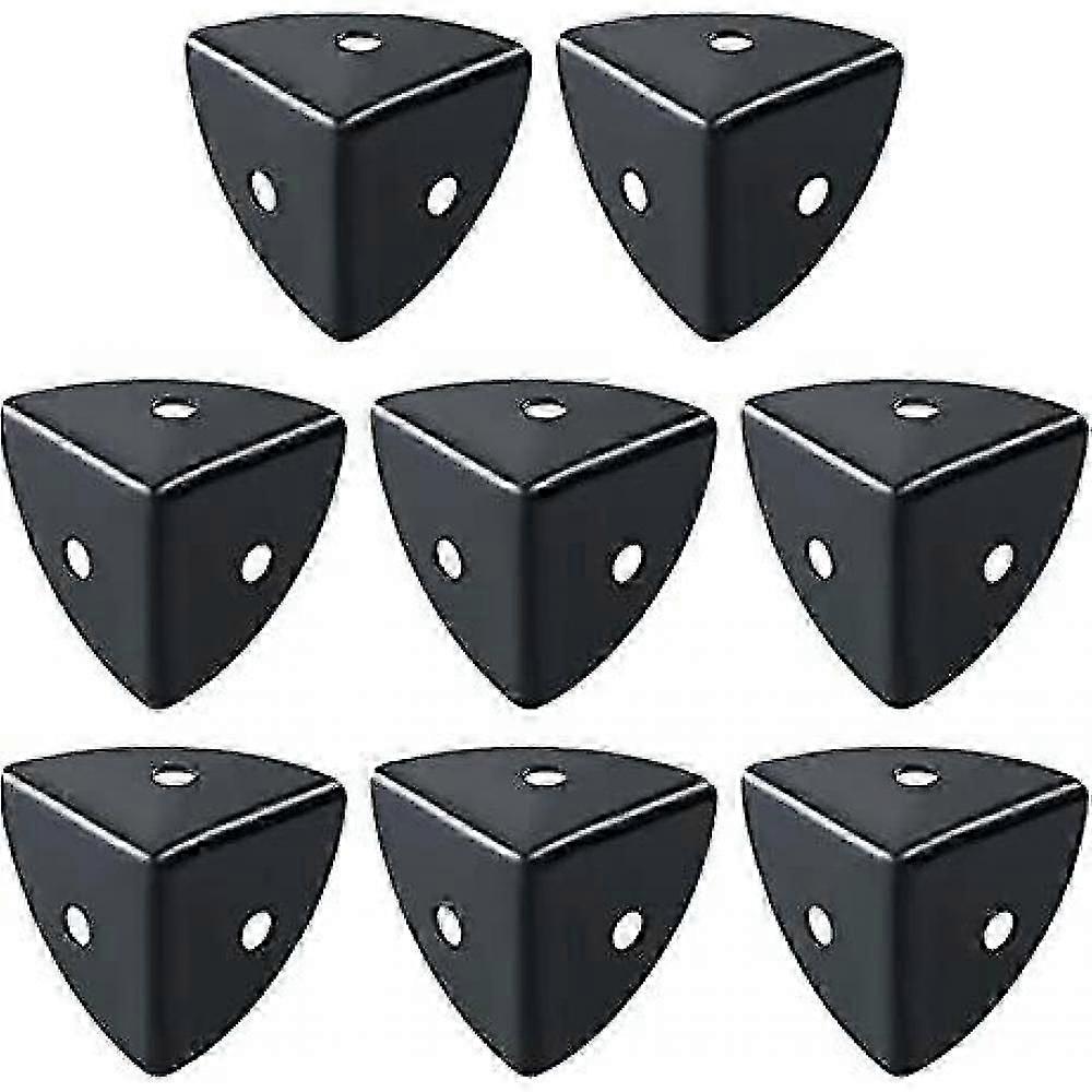 واقيات زوايا معدنية، واقيات زوايا معدنية من الفولاذ المقاوم للصدأ باللون الأسود، 8 عبوات [UE