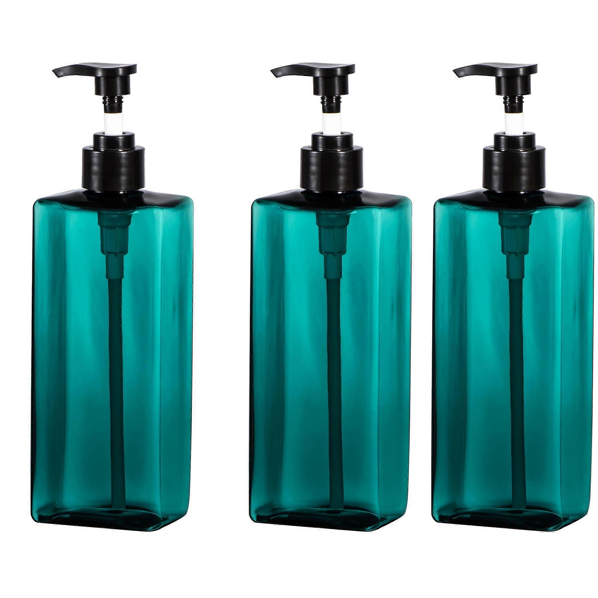 3 Pack Refillable Pump Bottles for Liquids 17oz 500ml