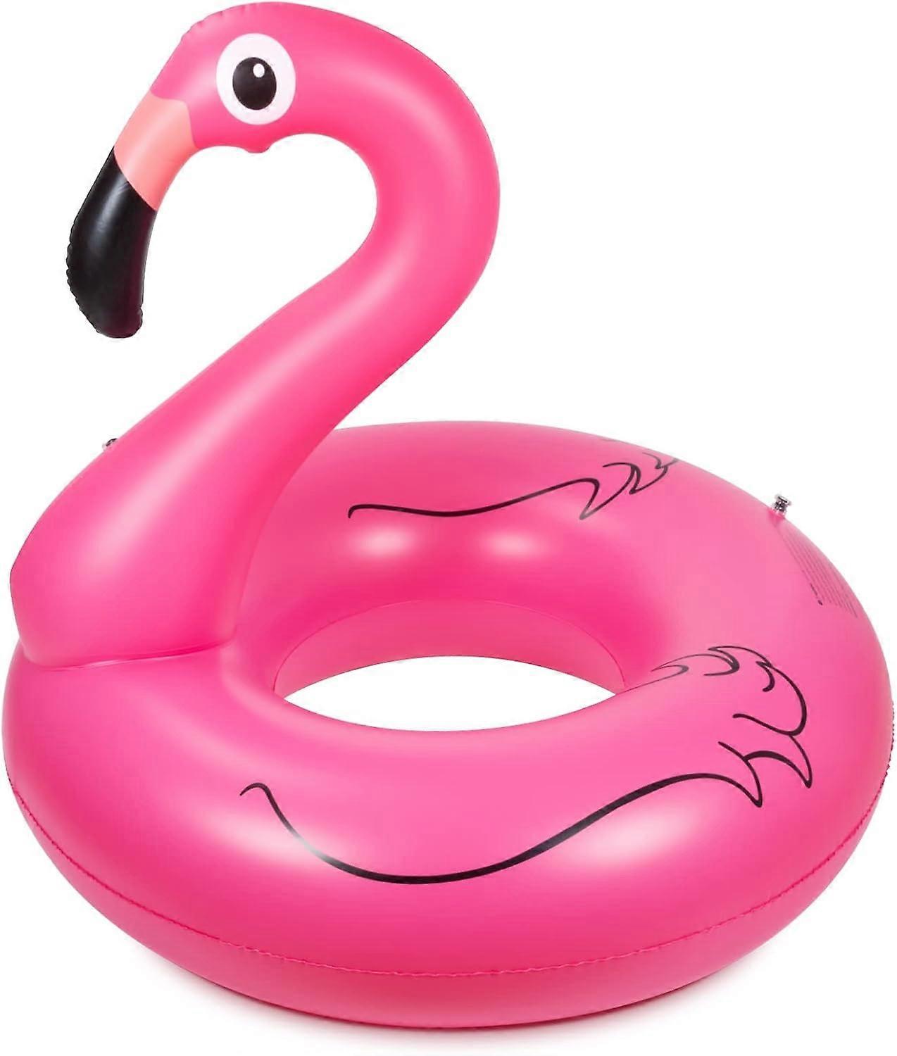 Flamingo Float with Drink Holder and Patch Kit for Pool Party