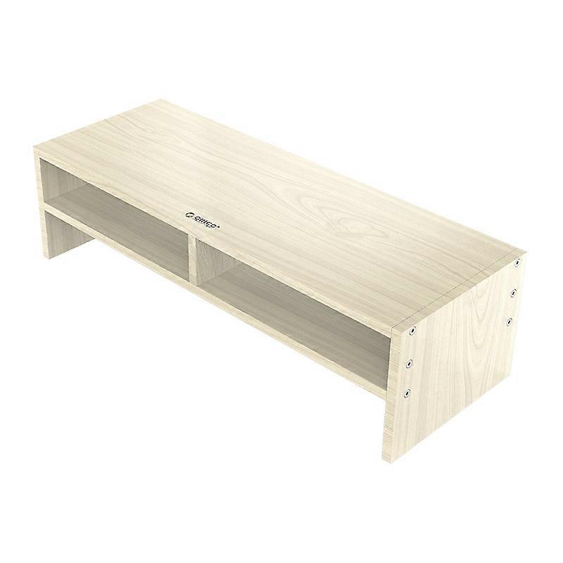 ORICO MSR-04-WD-BP Supporto per monitor per computer a grana di legno a 2 strati con divisorio, dimensioni: 50 x 20 x 13,5 cm