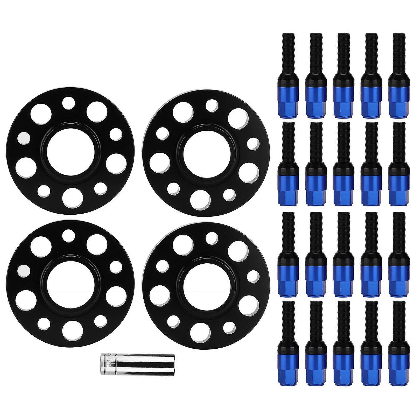 Blue Hub Centric Wheel Spacers Flange Kit 0.6in 0.8in with Bolts for 1 2 3 Series X1 X2 X3