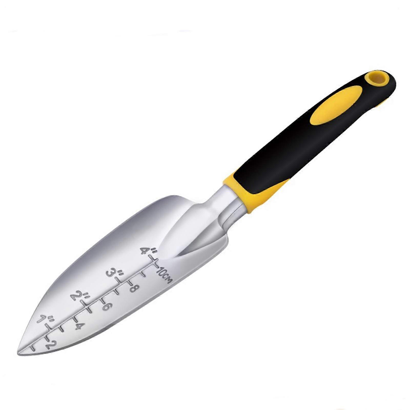 Small Cast-Aluminum Garden Trowel for Digging, Planting, and Weeding - Durable 12-Inch Handle, Lightweight Tool