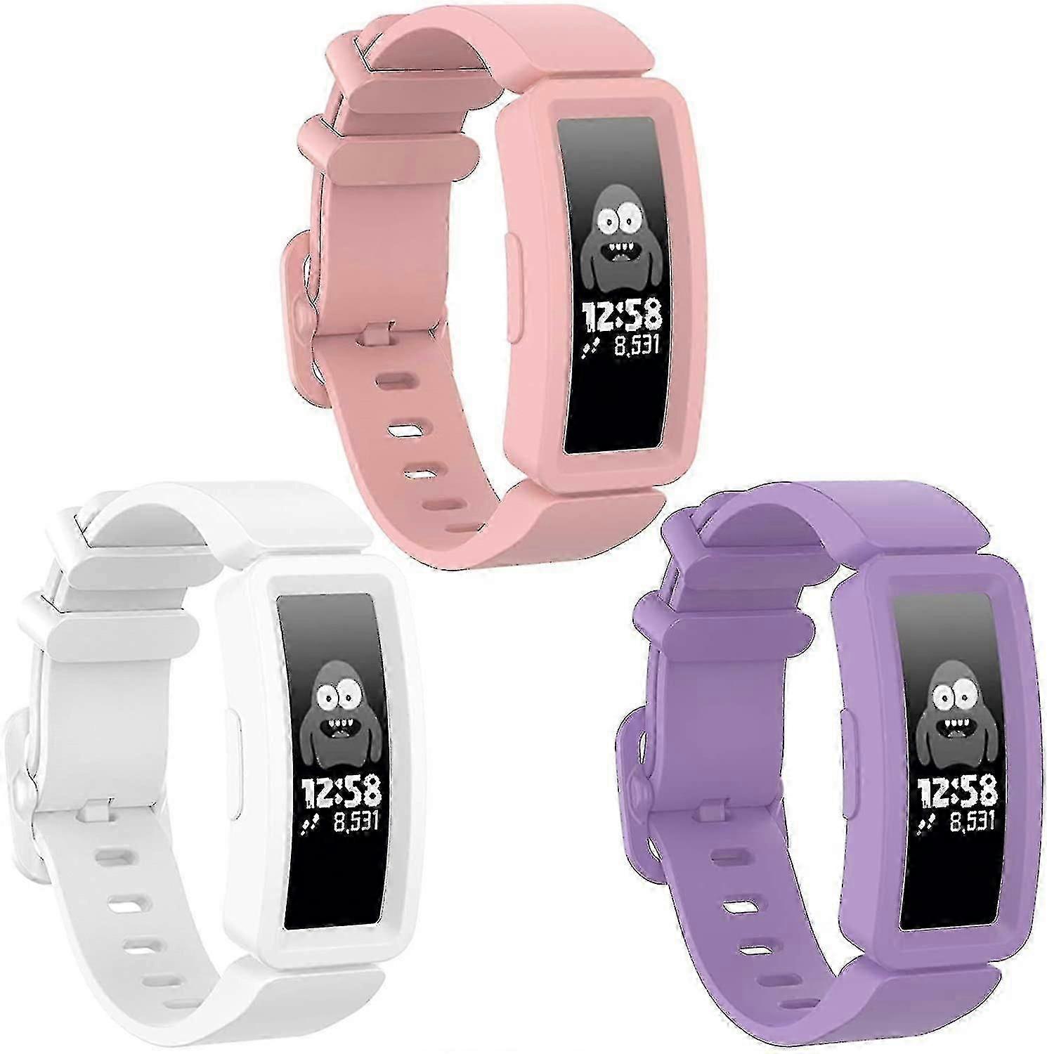 Silicone Bands For Fitbit Ace 2, Replacement Bands 3 Pack