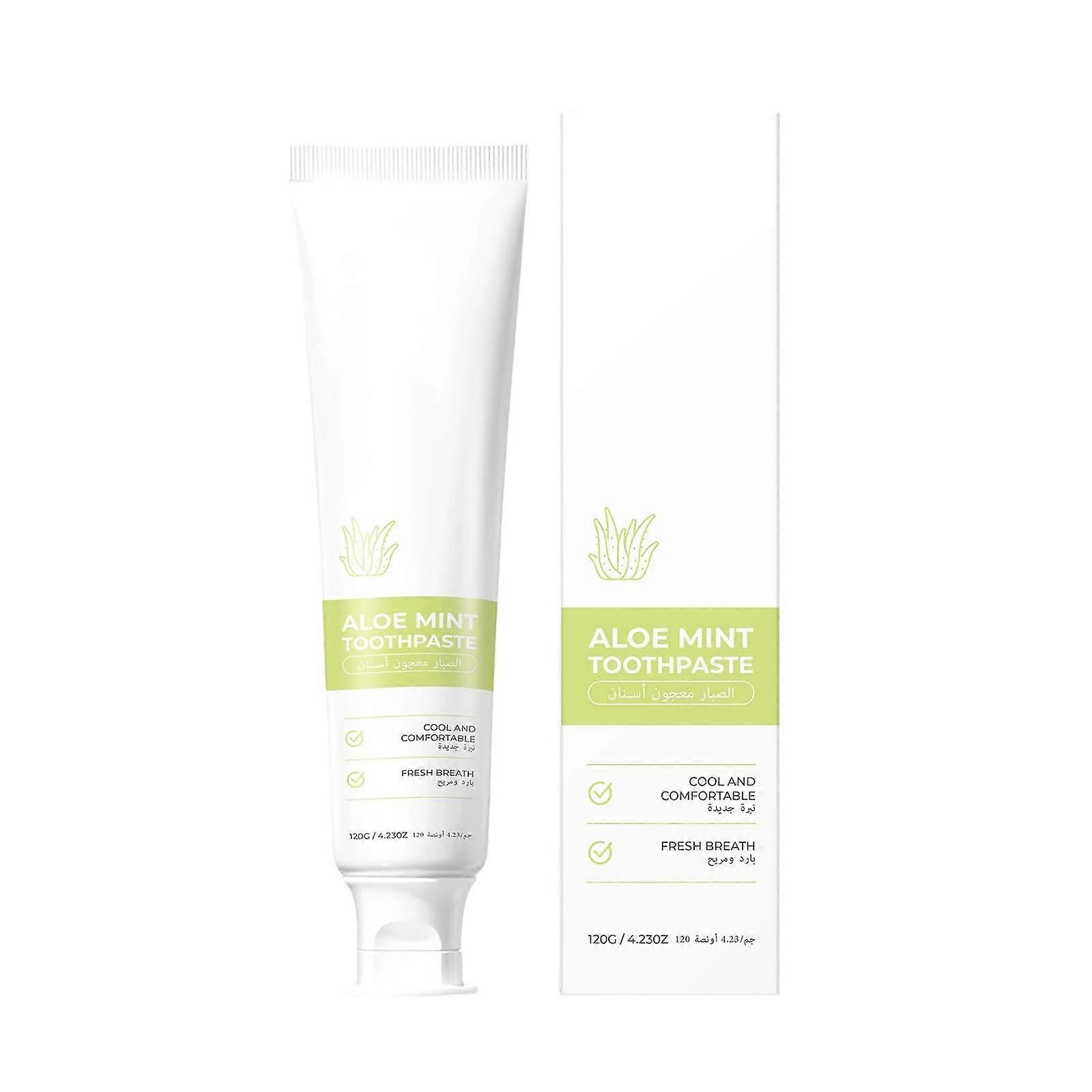 120gアロエ-アロエとミントのミント歯磨き粉は、新鮮な息の汚れ除去と穏やかな口腔ケアのために