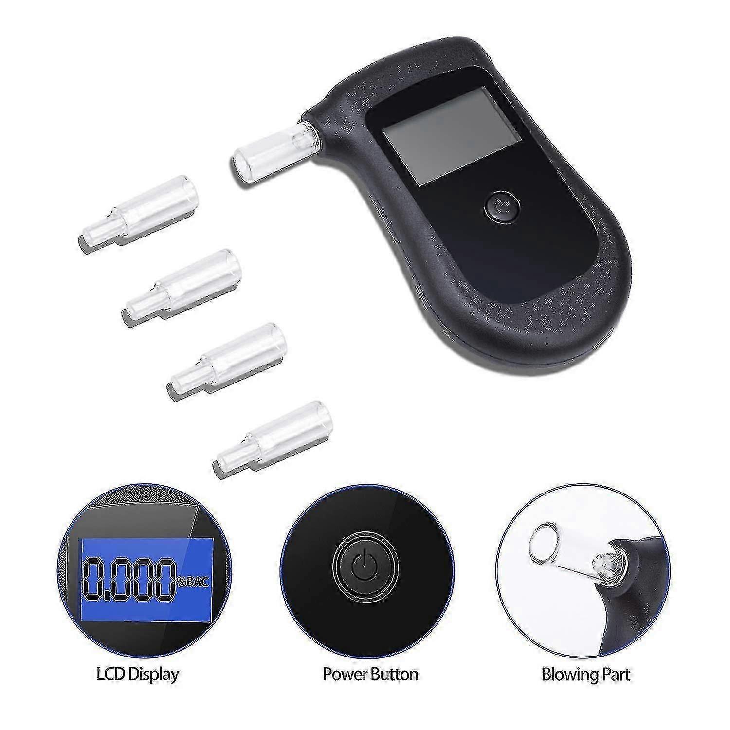Portable Electronic Breathalyzer, Professional Alcohol Tester