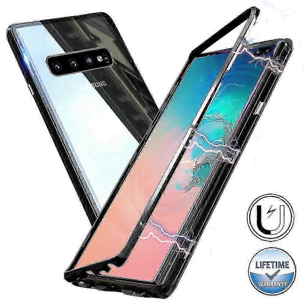 Magnetic Case Compatible Samsung Galaxy S10 Plus Samsung Note 9 Double Side Tempered Glass Metal Bumper