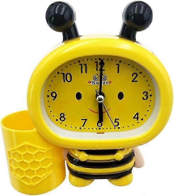 Digital Alarm Clock Alarm Clock with Pen Holder Shape Table Clock Cute Desktop Clock Funny Alarm Clock with Sounds Control Temperature for Bedroom Des
