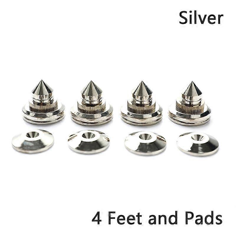 4 Set Speaker Stand Foot Pad Copper Loudspeaker Box Spikes Cone Floor Foot Nail